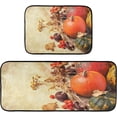 thumbnail image 7 of SKYSONIC Autumn Mini Pumpkins Kitchen Rugs 2 Pieces, Berries Chestnuts Vintage Floor Mat Room Area Rug Washable Carpet Perfect for Living Room Bedroom Entryway, 7 of 7
