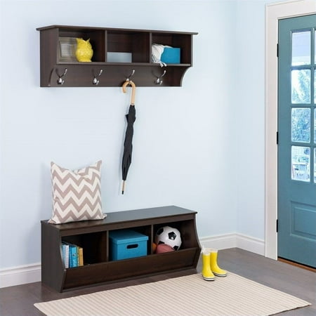- Prepac Fremont 2 Piece Entryway Storage Set (Large) in Rich Espresso