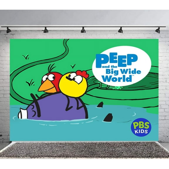 peep and the big wide world Backdrop Banner Party Supplies Poster Movie Theme Background for Photography Birthday Decorations