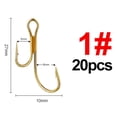 thumbnail image 2 of linyes 20pcs/lot High Steel Fishing Double Hook Worm Lure Barbed Crank Hook Pike, 2 of 4