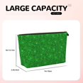 thumbnail image 4 of Picia Green Glitter Printed Leather Travel Toiletry Bag,Cosmetic Organizer, Makeup Travel Bag, Durable Travel Pouch, Compact Toiletry Bag, Travel Accessories, 4 of 6