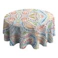 thumbnail image 4 of Multicolor Paisley Pattern Round Tablecloth 60"x60",Wrinkle Wipeable Table Cloth for Kitchen Dining Room Picnic Patio Party, 4 of 6
