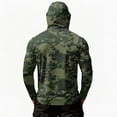 thumbnail image 7 of Men's Casual Camouflage Print Hooded Long Sleeve Sun Protection Jacket Lightweight Pullover Outdoor Top with Zipper Pocket, 7 of 7