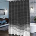 thumbnail image 6 of Black Gradient Shower Curtain, Watercolor Abstract Black Gradient Water Ripples Waterproof Shower Curtain Set with 12 Hooks Lightweight Bath Curtains Fabric Bathroom Decor 60x72 Inches, 6 of 9