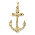 thumbnail image 3 of 14K 2-D Red, White, and Blue Enameled Anchor Pendant in 14k Yellow Gold, 3 of 3