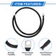 thumbnail image 4 of Cable Inversor de Batería 1 Pc 2 AWG 3.5FT 5/16" Lug Universal para Automóvil Vehículo Barco RV Solar Cobre Estaño Negro, 4 of 7