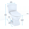 thumbnail image 2 of TOTO MS494234CEMFG#01 Connelly Two-Piece Elongated Dual Flush 1.28 and 0.9 GPF Toilet with CeFiONtect, 2 of 5