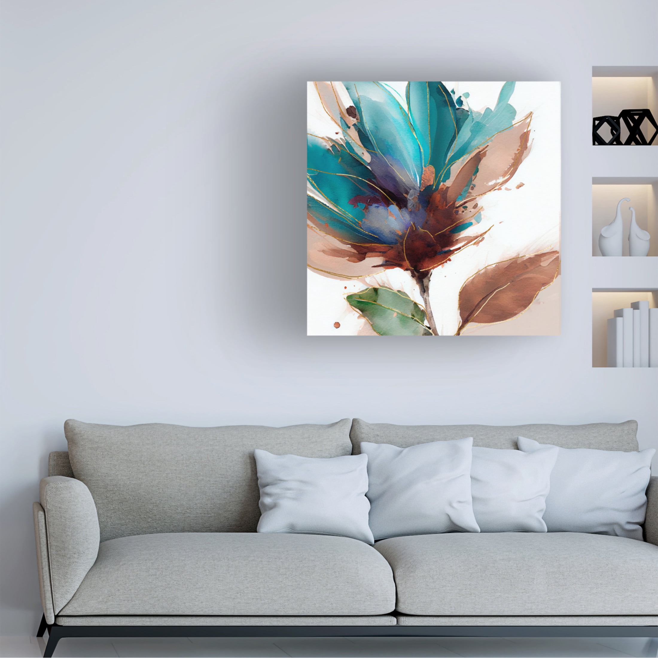 Canvas Wall Art - Sasha 'Defiant Nature II' Wall Art for Living Room, Bedroom, or Office Décor by Trademark Fine Art - 35 x 35 Inches