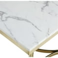 thumbnail image 2 of Pemberly Row White Faux Marble Double Pedestal Dining Table (Seats 6), 2 of 3