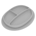 thumbnail image 3 of BOKYAN Silicone Baby Suction Plate, BPA‑Free, Microwave & Dishwasher Safe, Non‑Slip Divided Dish for Toddlers, Portable Grey, 3 of 8