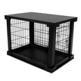 thumbnail image 3 of Merry PTH1031722510 Pet Cat Washroom Bench with Removable Partition Wall, Gray + Merry Products Decorative Pet Cage w/ Protection Box End Table, Black, 3 of 10