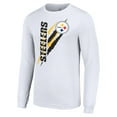 thumbnail image 2 of Men's Starter  White Pittsburgh Steelers Color Scratch Long Sleeve T-Shirt, 2 of 3