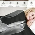 thumbnail image 3 of WYYP Flannel Bed Blanket for Bed Black White Tulips Art Flower White, 3 of 6