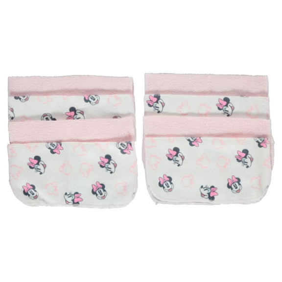 Disney Baby Big Girls 8-Pack Minnie Mouse Washcloths Set - Pink/Multi, one Size