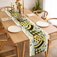 thumbnail image 3 of Spring Bee Love Table Runner 48 Inches Long Farmhouse Dress Scarves, Yellow Daisy Eucalyptus Leaves Rustic Dining Tablerunner for Coffee Table/Kitchen Island/Party Décor, 13" x 48", 3 of 8