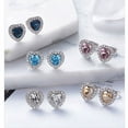 thumbnail image 4 of White Gold Plated Crystals Earrings (Pink), 4 of 5