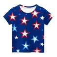 thumbnail image 4 of vdgthytj 4th of July Shirts for Kids Boy Girl Summer Crewneck Short Sleeve Graphic Tee Tops Independence Day Outfit, 4 of 6