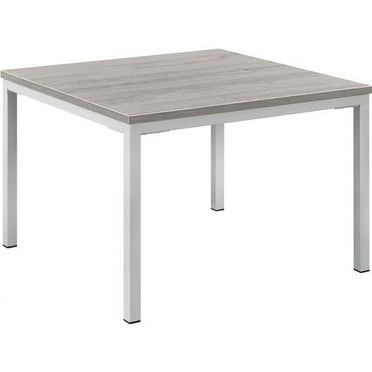 24 x 24 in. Interion Wood End Table with Steel Frame - Gray