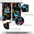 thumbnail image 5 of Gaming Boys Curtains Gamer Video Games Controller Gamepad Modern Colorful Graffiti Cool Funny Unique Rod Pocket for Kids Teens Men Bedroom Living Room Treatment Fabric 2 Panels 42Wx63H Inch, 5 of 5