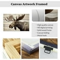 thumbnail image 6 of ZHONGYUTONG Large Moose Wall Art Wildlife Canvas Pictures Rustic Forest Wilderness Animal Painting Elmer Moose Artwork for Home Cabin Wall Decor Frame (16.00" x 24.00"), 6 of 6
