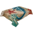 thumbnail image 3 of Nautical Theme Marine Life Series Seahorse Tablecloths Waterproof Kitchen Coffee Table For living Room Home Decor Dining Table, 3 of 7