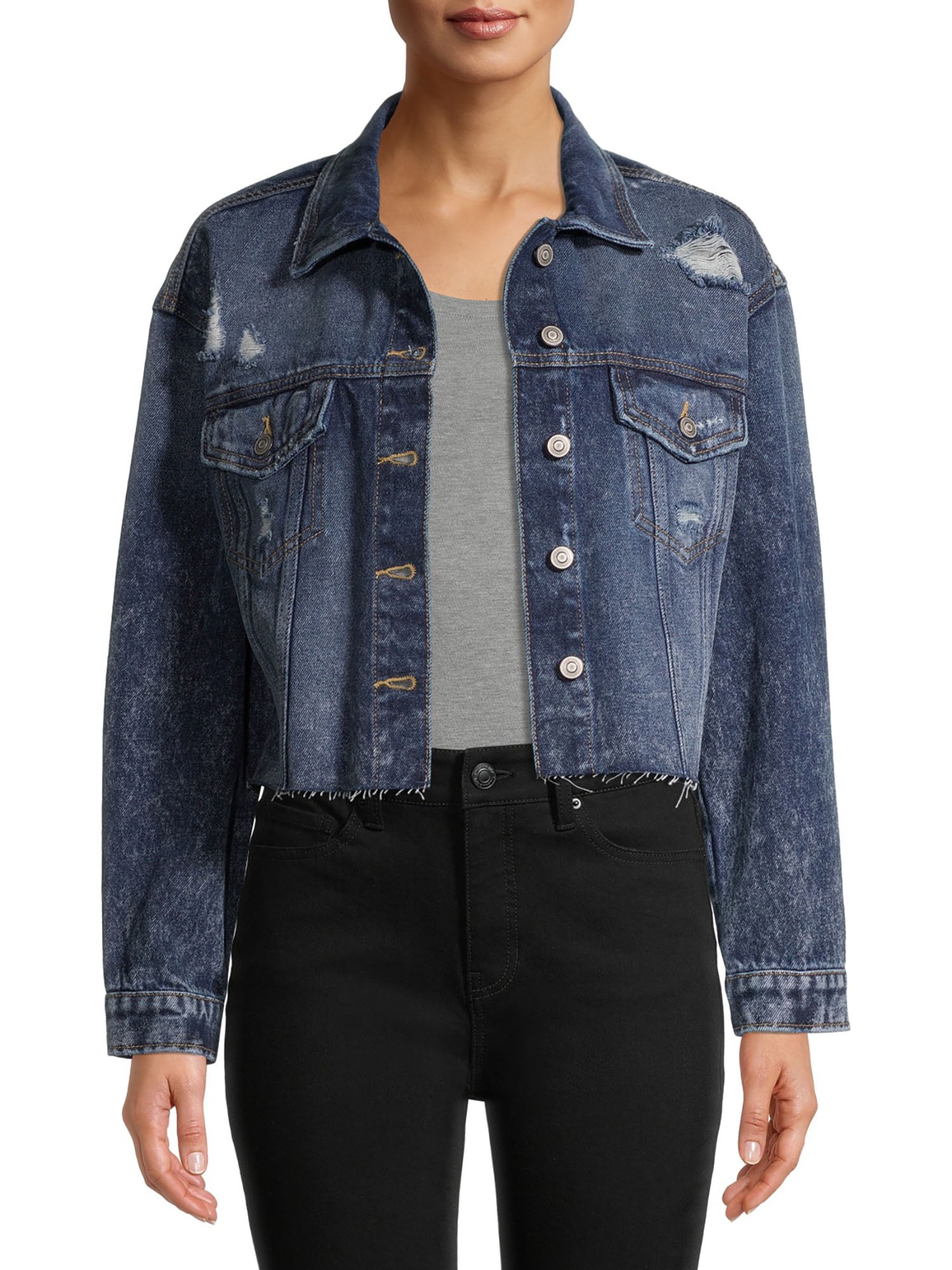 No Boundaries Juniors' Cropped Denim 