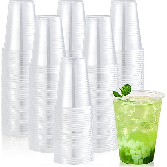 390 Pack 16 oz Clear Plastic Cups, Cold Disposable Plastic Drinking Cups for Parties, Picnic, BBQ, Travel, and Events
