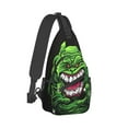 thumbnail image 2 of Slimer Ghostbusters Sling Bag Crossbody Backpack Chest Bags Diagonally Travel Daypack For Women Men Adults Teen, 2 of 8