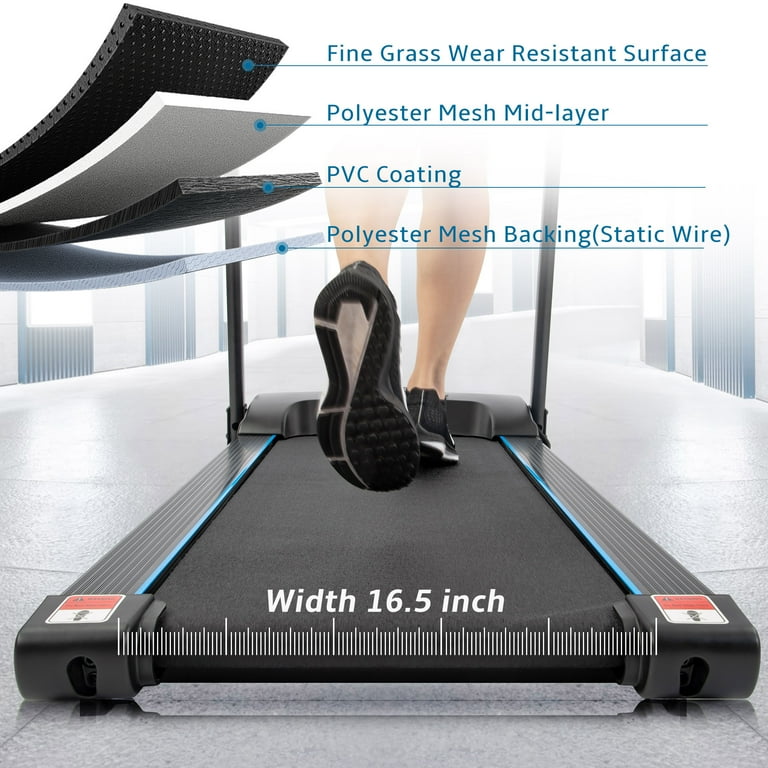 EUROCO 3.5HP Electric Motorized Treadmill with 10MPH Speed 57 Longer Running Walking Jogging Machine 500lb Walking Treadmill with 12 Programs