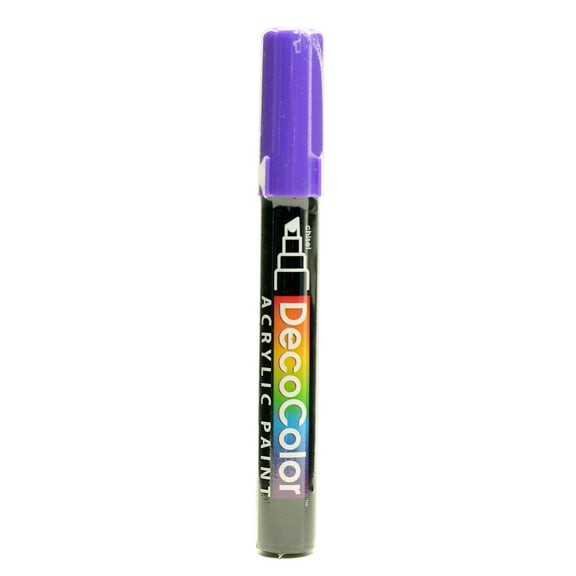 Decocolor Acrylic Paint Markers violet, chisel tip (pack of 6)