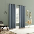 thumbnail image 4 of No. 918 Landon Textured Semi-Sheer Grommet Curtain Panel, 40"W X 63"L, Denim Blue, 4 of 7