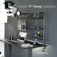 thumbnail image 3 of VIVO Clamp-on 50" Desktop Shelving System with Magnetic Memo Board, 3 of 8