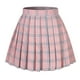 thumbnail image 1 of Faldas plisadas de uniforme escolar para niña (M Pink Mixed White), 1 of 5