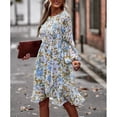 thumbnail image 1 of Vestido estampado para mujer, vestido de manga larga para mujer, vestido de manga larga para mujer, vestido de manga larga, rendimiento de alta gama, 1 of 9