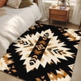 thumbnail image 4 of Southwestern Aztec Area Rug 4x6 FT, Non Slip Kids Room Carpet, Retro National Style Brown Abstract Washable Soft Floor Carpet Non-Shedding Throw Rug for Dorm Kitchen Study Room Home Office Bedside, 4 of 9