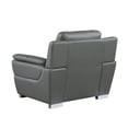 thumbnail image 4 of Titan Furnishings 37" Modern Leather Upholstered Chair in Gray, 4 of 18