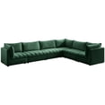 thumbnail image 2 of Meridian Furniture Jacob Green Velvet Modular Sectional, 2 of 12