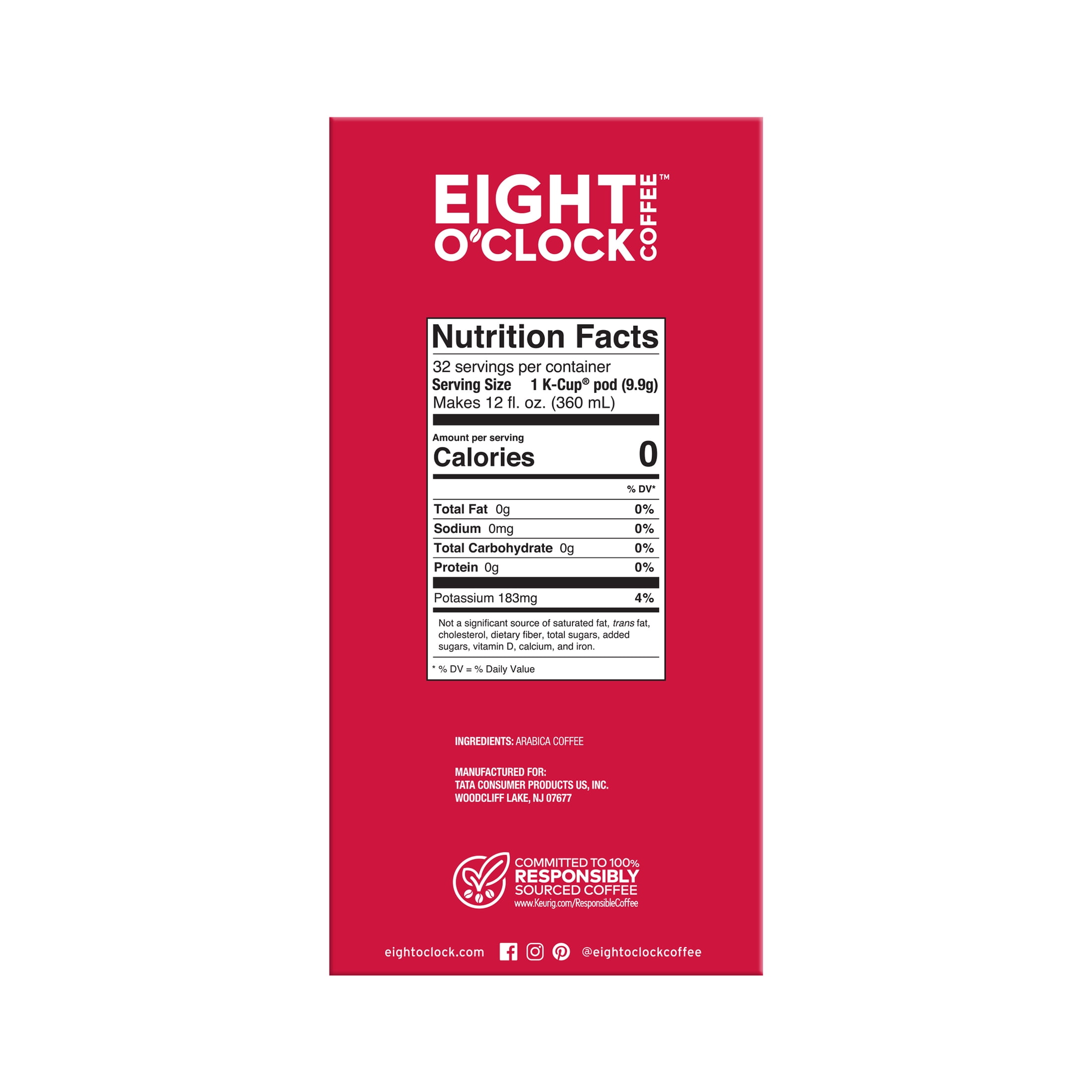 Eight O'Clock Coffee Dark Roast Dark Italian Espresso Coffee Value Pack 32 - 0.34 oz K-Cup Pods
