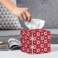 thumbnail image 4 of Kdxio Ladybugs And White Dots Print Tissue Box Cover,Square Decorative PU Leather Facial Paper Case Organizer Holder Dispenser for Bathroom,Night Stands,Desk,Car 5.2''X5.2''X5.2'', 4 of 6