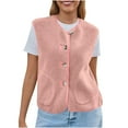 thumbnail image 3 of Womens Sherpa Fleece Vest Casual Warm Fuzzy Faux Shearling Vest Trendy Fall Winter Open Front Fuzzy Warm Outerwear, 3 of 8