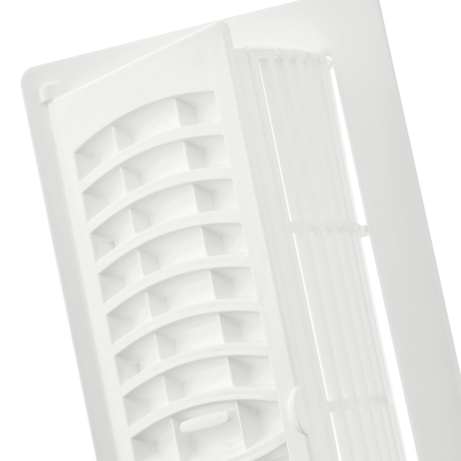 (2 pack) Imperial 4-inch x 10-inch White Plastic Pop Up Louvered, Floor Register, Rectangular, Household Vent Covers