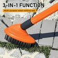 thumbnail image 4 of PONPRNGY 3 in 1 Weeding Wire Brush Tools, Concrete Scrub Deck Brush with Long Handle for Moss, Tough Stains on Paving, Garden, Patio, Pool, 4 of 9