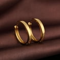 thumbnail image 2 of Jiamiaoi 18k Gold Plated Small Hoop Earrings for Men Women Hoop Earrings Stainless Steel Gold Hoop Earrings in 18MM /21MM /25MM Nickel Free Hoop Earrings Hypoallergenic, 2 of 7