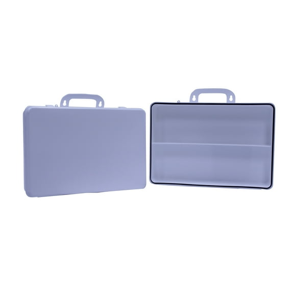 Kemp USA 14.25" White and Black 36-Unit Plastic Box with Empty Gasket