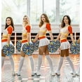 thumbnail image 3 of EONQY 12 Pcs Cheerleading Pom Poms Cheerleader Squad Spirited Fun Pompoms 10 Inch Metallic Foil Cheer Pom Poms with Handle Flowers for Sport Team Dance Party, 3 of 5