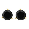 thumbnail image 2 of Aonejewelry 2.00 CTW Round Black Diamond Martini Stud Earrings In 14K Gold, 2 of 4