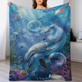 thumbnail image 5 of Marvels of The Sea Flannel Blanket Lightweight Blanket for Couch Sofa Bed, Super Soft Cozy Print Warm Blanket, 5 of 8