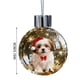 thumbnail image 3 of Adornos navideños de nieve para perros | Bola de cristal con figuras de cachorros con atuendo festivo | Varias razas, incluyendo pastor alemán, chihuahua, maltés y corgi | Adorno navideño para árbol, 3 of 6