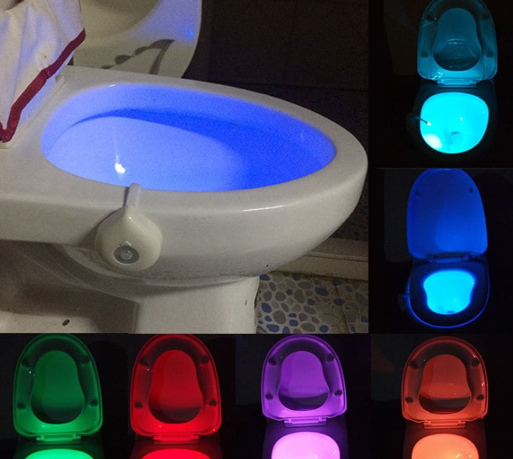 New IllumiBowl Toilet Projector Night Light Potty Train Motion Activated 