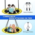 thumbnail image 5 of 440lbs Swing Set-43" Saucer Tree Swing&71" High A Frame Swing Stand Heavy Duty,All Weather Resistance,Durable&Sturdy Textiline &Powder-Coated Tubes,Suit Kids Backyard Outdoor, 5 of 7